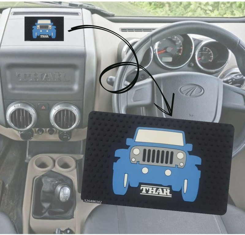 uvn Thar Dashboard Mat Stylish Anti-Slip Dashboard Mat for Thar | Jeep Design | Car Interior Accessory Car Dashboard Cover(MAHINDRA Thar)