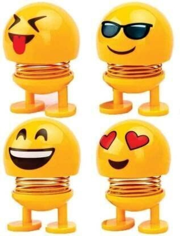 TANTRA Emoji Shaking Head Doll Car Emoji-4Pcs Car Dashboard Cover(HYUNDAI i20)
