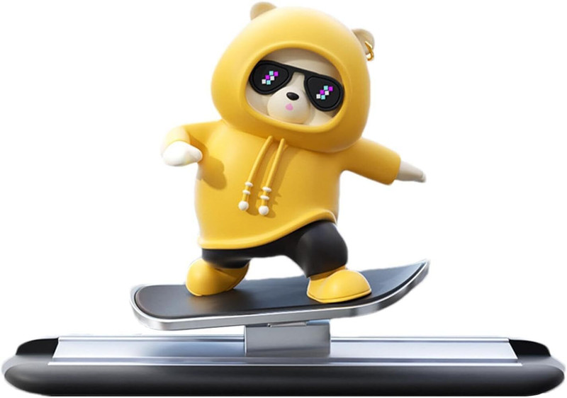 Rewop Skateboarding Panda Car Dashboard Toy –Auto Sliding Motion Decor Car Dashboard Cover(Universal For Car Universal For Car)