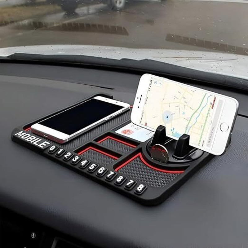 Spirit Car Dashboard Anti-Slip Mat with Phone Holder Mount Non Slip Car Dashboard Cover(Universal For Car Universal For Car)