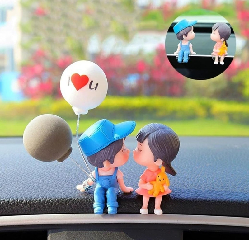 THEOUTSTANDING Car Dashboard Cute Love
Couple I Love You with
Balloon Car Cute cartoon couple for car dashboard Car Dashboard Cover(Hyundai, Tata, Kia, HYUNDAI, Honda, MAHINDRA, Maruti, Maruti Suzuki, Datsun, Renault, Mahindra 500)