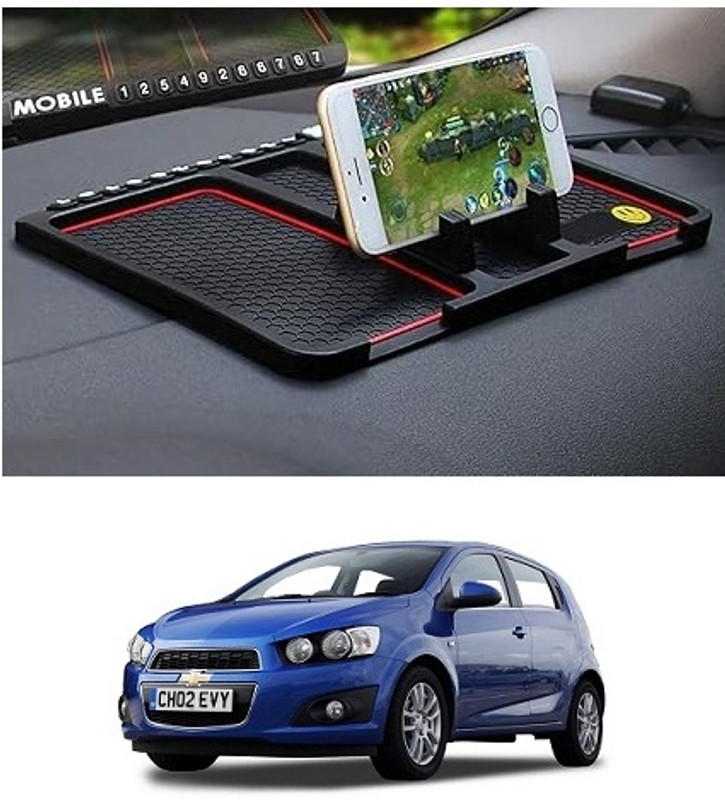 BTaccessorize Multipurpose Anti-Slip Phone Holder Dashboard Mat Compatible With Chevrolet Aveo Car Dashboard Cover(Chevrolet Aveo)