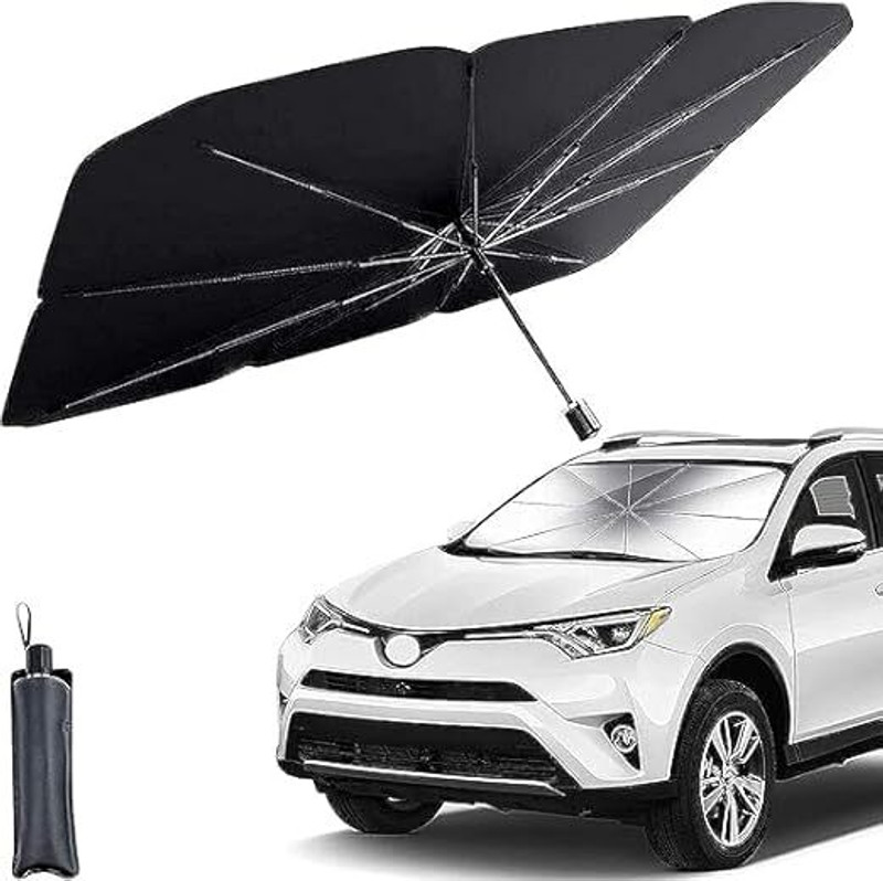Shree Mahant SME012 Car Windshield Sun Shade Black Umbrella Car Dashboard Cover(MAHINDRA C-Class 520 DCI)
