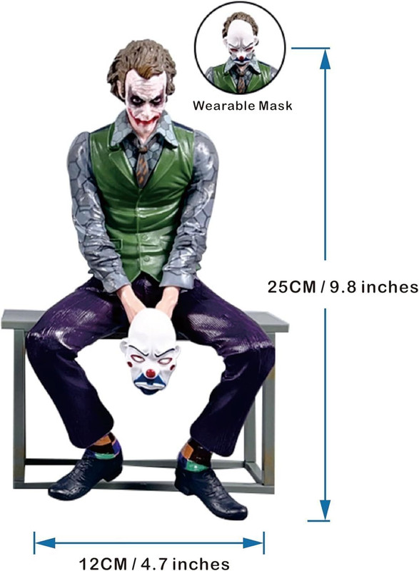 LOVMOTO Car Dashboard Decorative Action Figure Big Size Joker Car Dashboard Idol SG97(Multicolor)