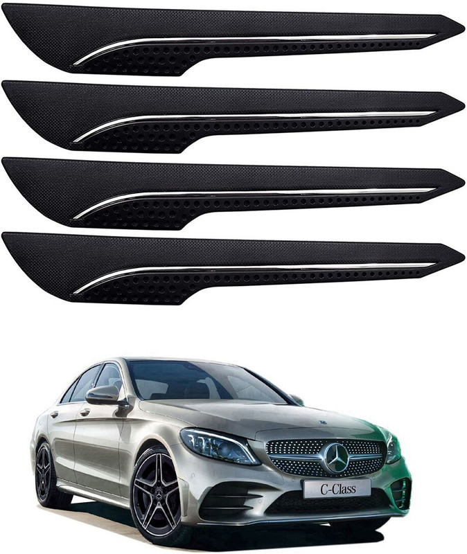 Oshotto Rubber Car Bumper Guard(Black, Pack of 4, Mercedes Benz, C-Class)