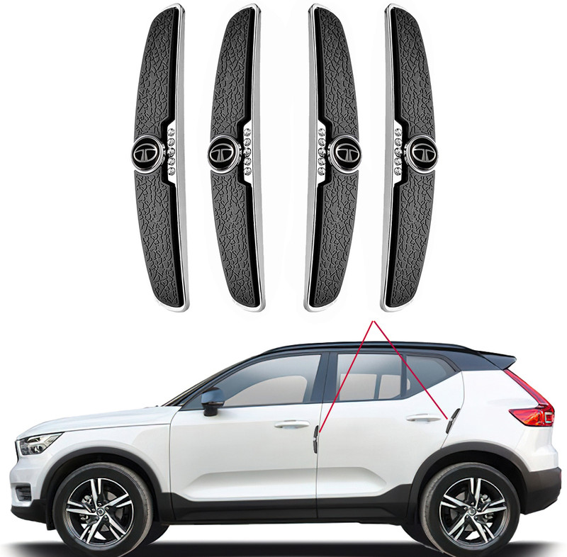 ZOTIMO Silicone, Rubber, Steel Car Door Guard(Black, Pack of 4, Tata, Nexon, Harrier XE, Safari, Altroz XE, Tiago, Tigor, Zest, Manza)