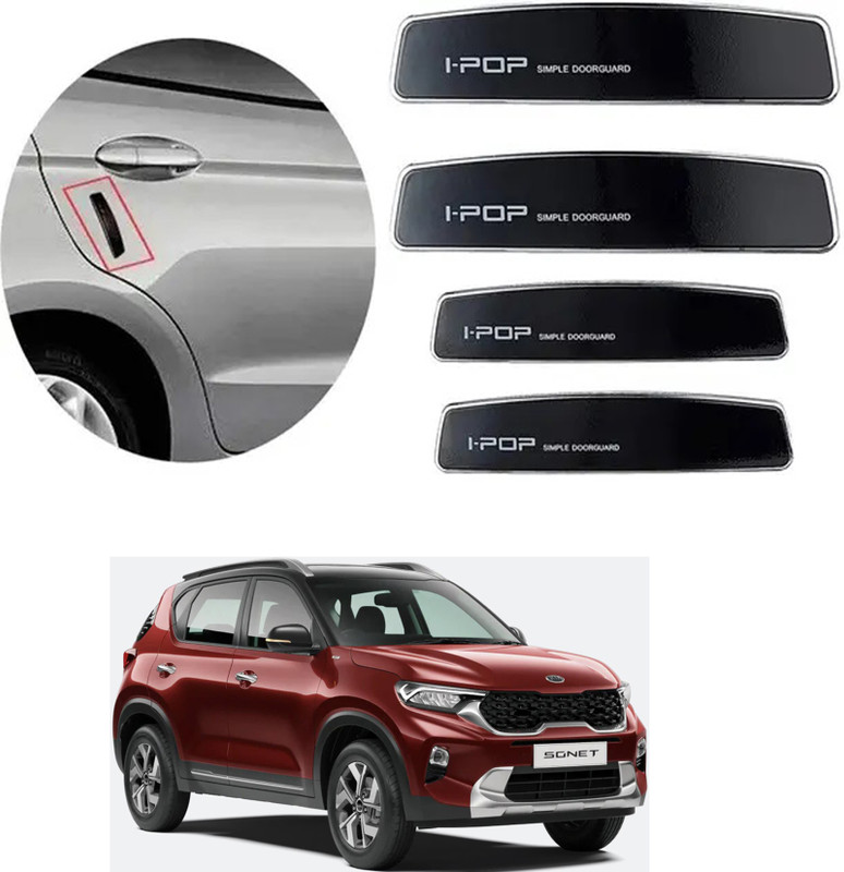 RONISH Plastic Car Door Guard(Black, Pack of 4, Kia, Sonet)