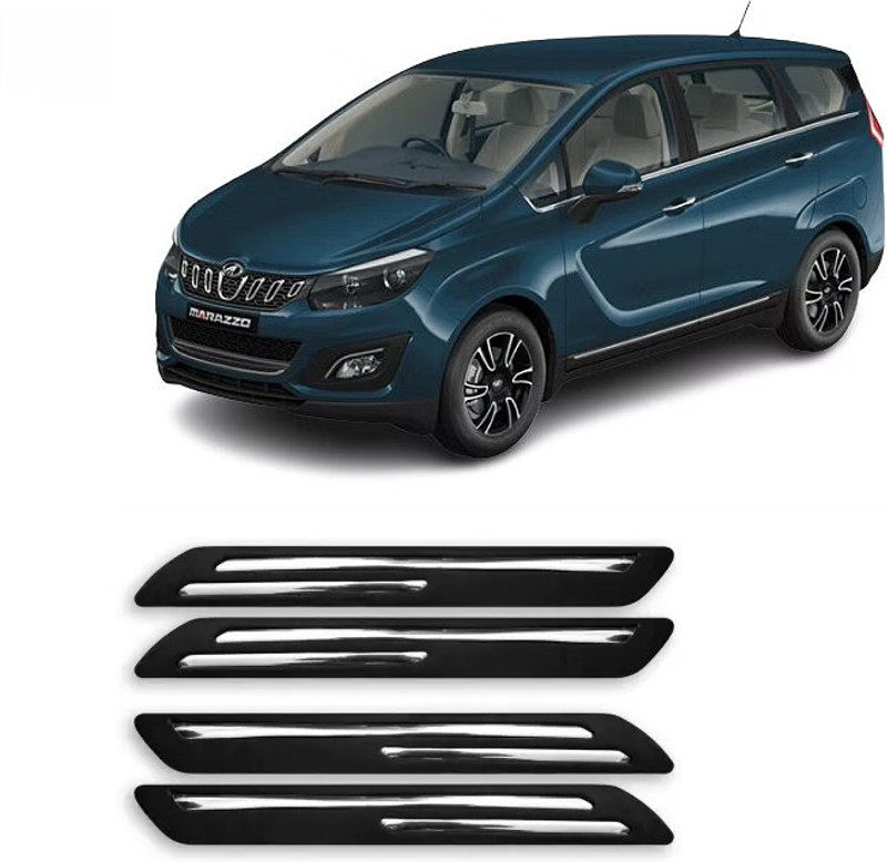 carsonia Rubber Car Bumper Guard(Black, Pack of 4, Mahindra, NA)