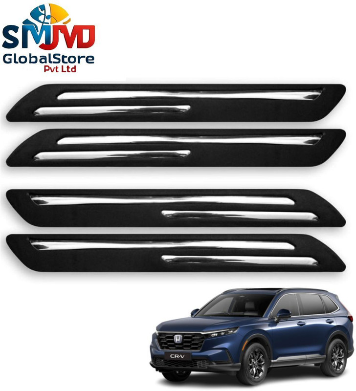 Smjmd Global Rubber Car Bumper Guard(Black, Pack of 4, Honda, CR-V)