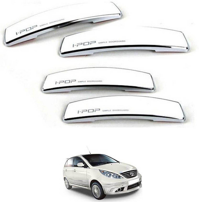 I Pop Plastic Car Door Guard(White, Pack of 4, Tata, Indica Vista)