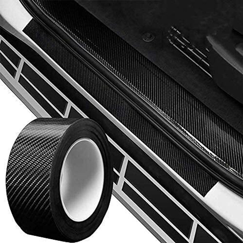 JK Beauty Car Door Sill Protector Carbon Fiber Wrap Car Pet Door Protector