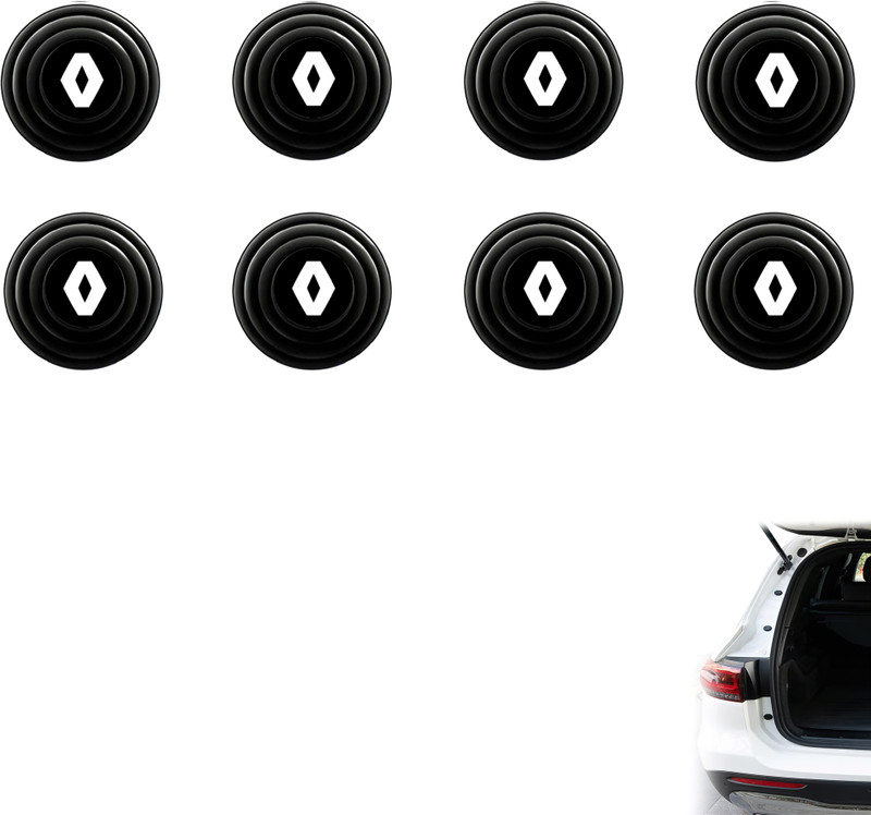 Avedia Silicone, Rubber Car Door Guard(Black, Pack of 8, Renault, Kwid, Triber RXE, Kiger, Duster, Lodgy, Pulse, Scala)
