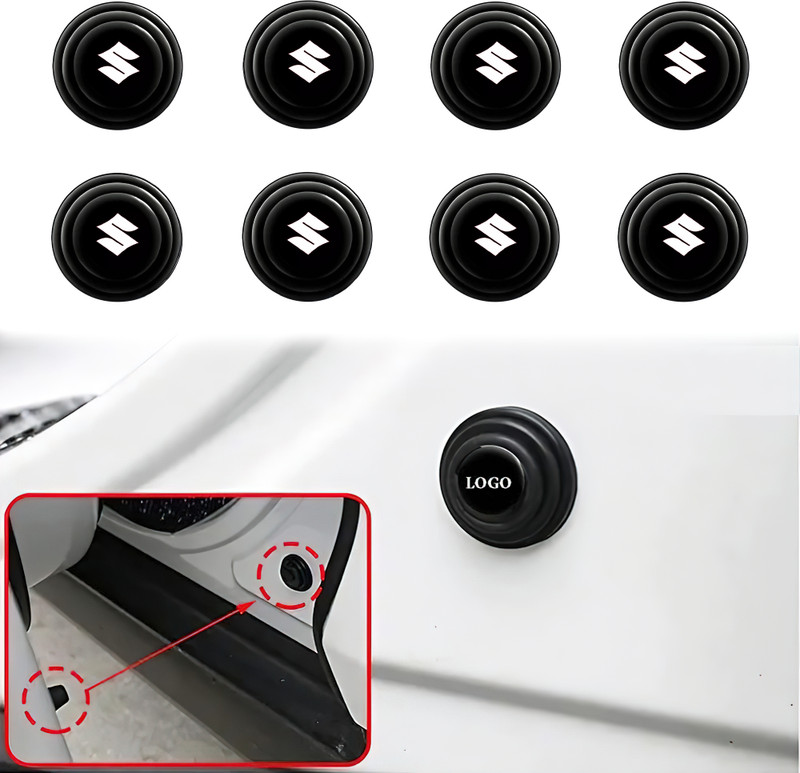 VUSTICA Silicone, Rubber Car Door Guard(Black, Pack of 1, Maruti, Vitara, Swift, Baleno, Ertiga, Swift Dzire, WagonR, Alto, Celerio, Eeco, Ciaz, Zen, SX4, Ritz)