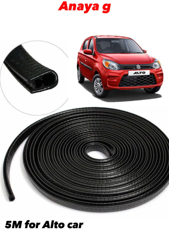 ANAYA G Plastic, Carbon Steel Car Door Guard(Black, Pack of 1 set 5m roll, Maruti, Alto K10, Alto, Alto 800)