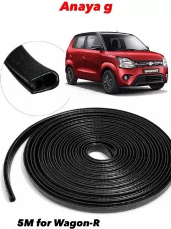 ANiiTEK Cotton, Plastic, Steel Car Door Guard(Black, Pack of 1, Maruti, WagonR)