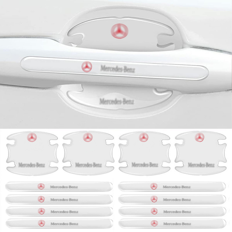Kidoca Silicone Car Door Guard(Clear, Pack of 12, Mercedes Benz, A-Class, B-Class, C-Class, CLA-Class, CLS-Class, E-Class, GL-Class, GLA-Class, M-Class, S-Class)