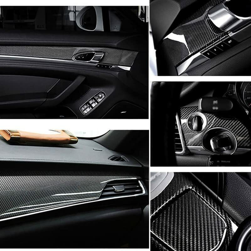 Jatin Estore Black Carbon Fibre Style Waterproof Seal Strip Car Pet Door Protector