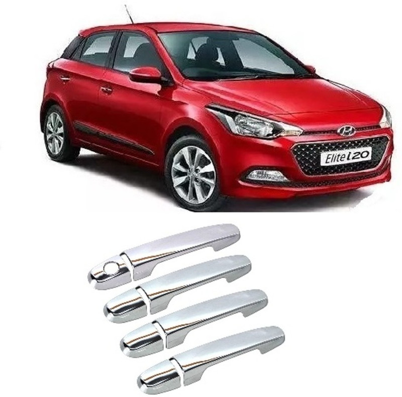 MOTOSHIELD Moto Shield Car Chrome Door Handle for ELITE I20 (2014-2015) HYUNDAI Car Door Handle(Pack of 4)