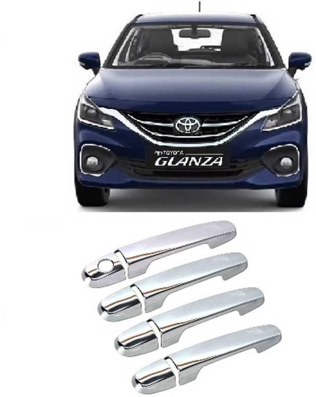 MOTOSHIELD Car Chrome Door Handle for GLANZA Toyota Car Door Handle(Pack of 4)