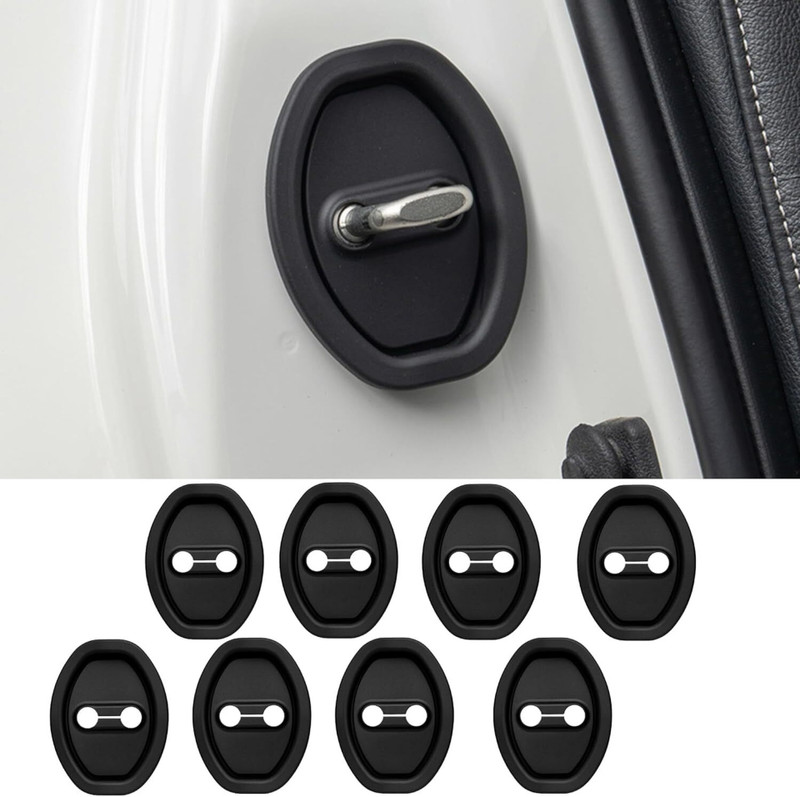 DAYSUKH Silicone Car Door Lock Protector 4Pcs Anti Rust Shock Guard Cover Car Door Lock Actuator(Yes)