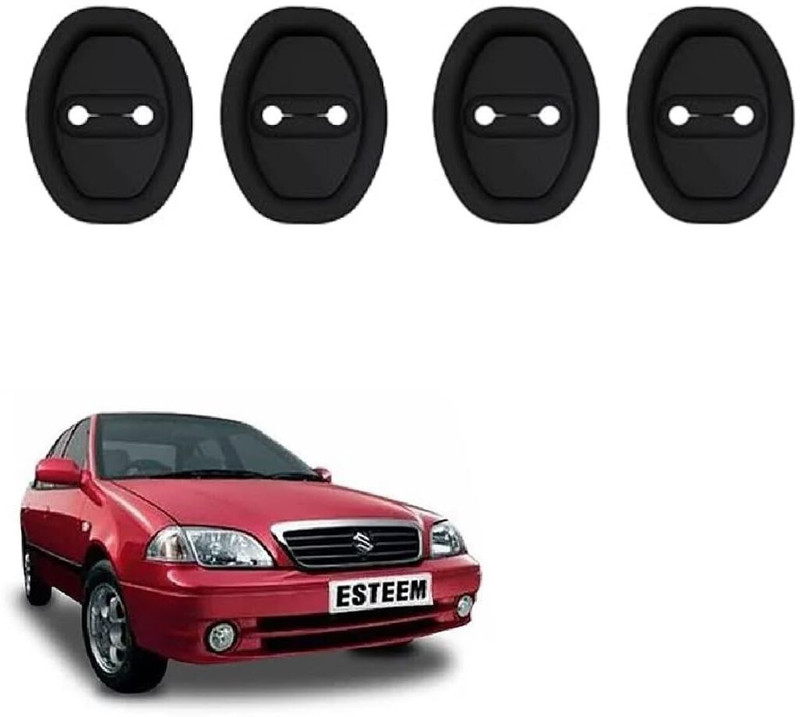 Beamerzz Door Lock Protector Cover 4PCS Car Silicone Rubber Car Door Shock Rubber Pads Car Door Panel(Black)