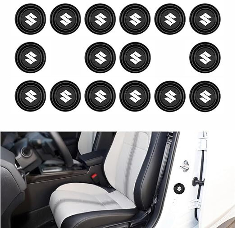 MJM GOOD CONNECTIONS 12 Pcs Car Shock Absorber Protector Plastic Guard Pads Car Door Panel(Black)