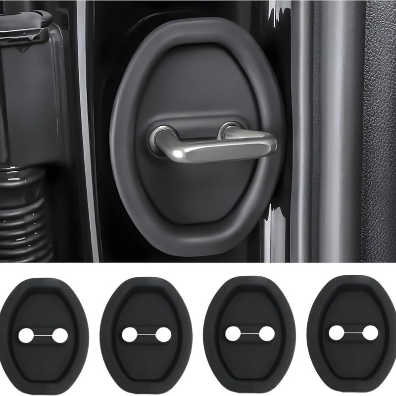 Beamerzz Lock Protector 4 PCS Silicone Latch Car Door Lock Actuator(Yes)