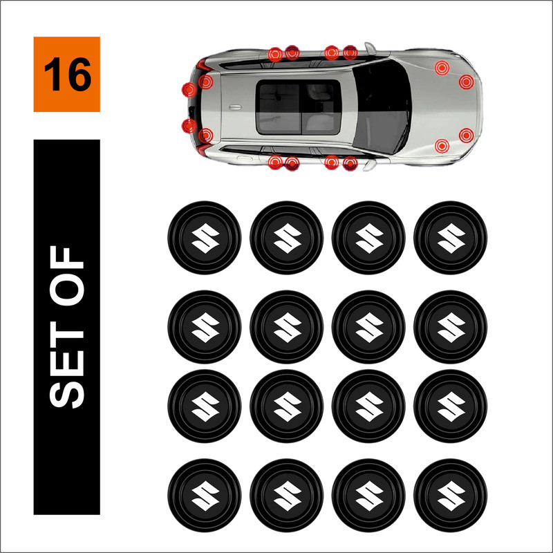 Kelenate Set of 16 automotive shock absorbers car and silent gasket For Suzuki Car Door Panel(Black)