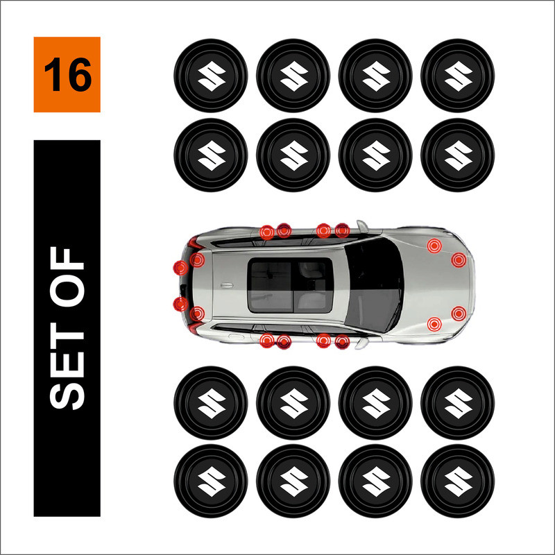 Kelenate Set of 16 CAR DOOR SHOCK ABSORBER For Suzuki Car Door Panel(Black)