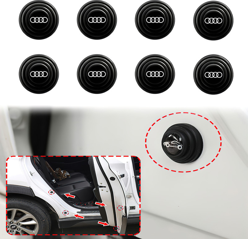 brainle 8 PCS Car Door Soundproof Stickers-Collision Gasket Car Accessories (For-AU-DII) Shock Absorber(Car)
