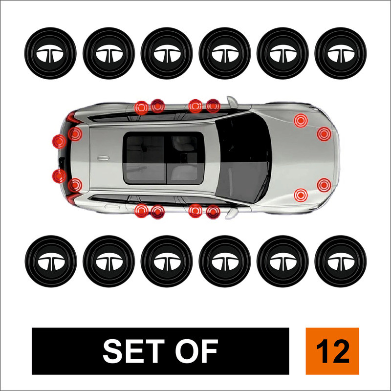 Allure Auto Set of 12 CAR DOOR SHOCK ABSORBER - Tata Car Door Panel(Black)