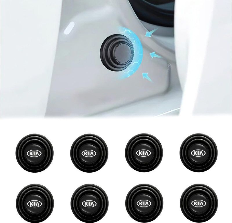TAUDI Rubber Car Door Guard(Black, Pack of 8, Kia, Sonet, Seltos GTK 1.4)