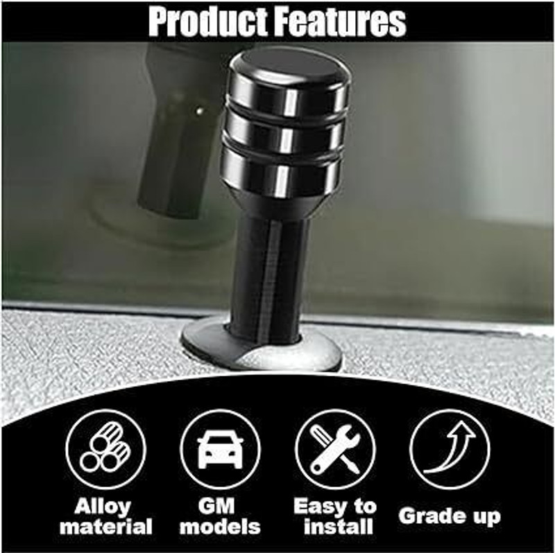 carfrill 4PCS Car Door Lock Knobs, 1.96×0.47 Inch Door Lift Bolt Auto Inner Door Car Door Pull Strap(Set of 4)