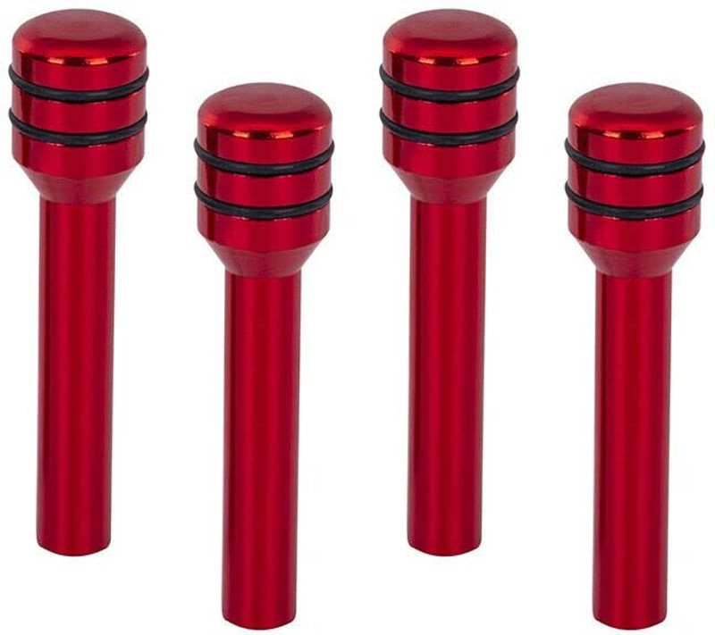 Air Wink Door Lock Knob Pull Pin Aluminum Interior Door Lock Universal Item(4PC RED) Car Door Pull Strap(Set of 4)