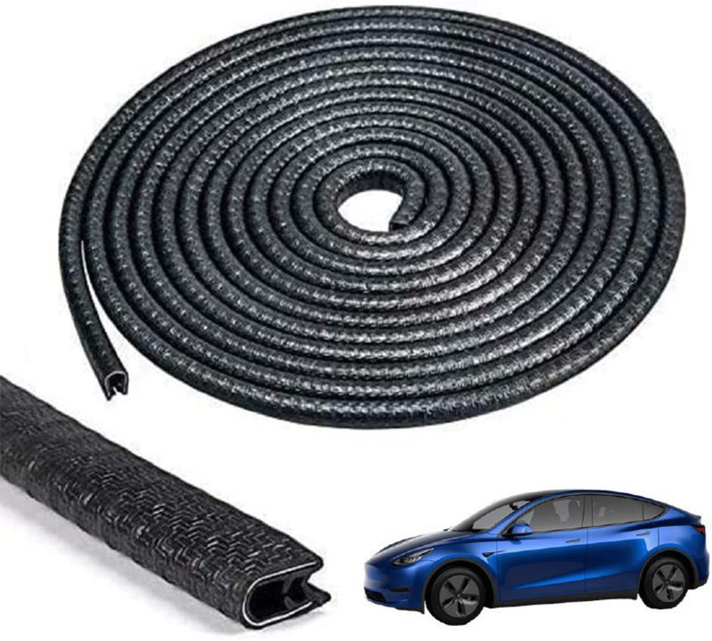 FUN FINDS Car Door Edge Guard Rubber U Channel Scratch Protector Trim Strip Car Door Pull Strap(Set of 1)