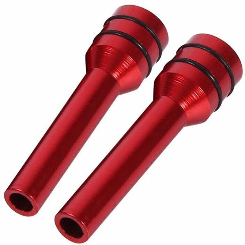 Auto MT 2PC Aluminum Interior Door Lock Knob Pull Pin Universal for Car SUV Van Truck (RED 2PC Door Lock PIN) Car Door Pull Strap(Set of 2)