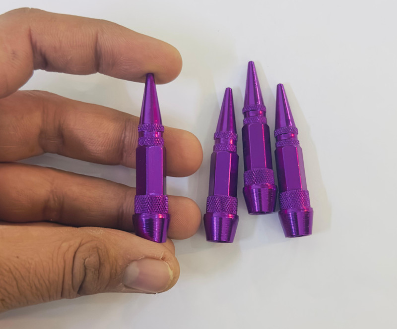 Auto MT Long Impale Spike Tire Valve Caps Aluminum Universal for Vehicles Tyre-Valve. Car Flywheel