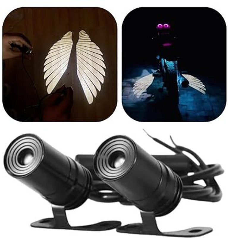CCE Angel Wings Style Light Waterproof, Universal fit for All Motorcycle and Car-02 Car Fancy Lights(White)
