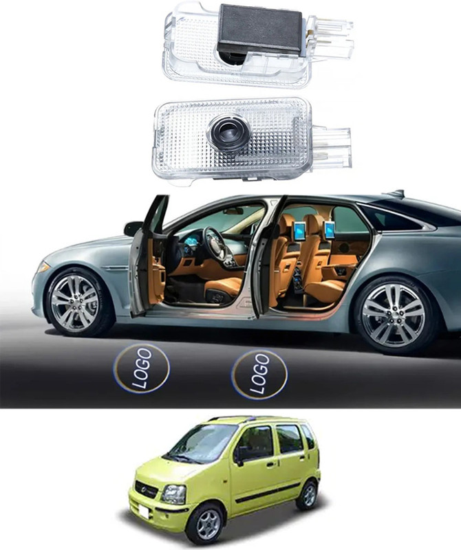MATIES Luxury/ Fancy 3D Shadow logo Light For Vehicle Door-33 Car Fancy Lights(White, Yellow)