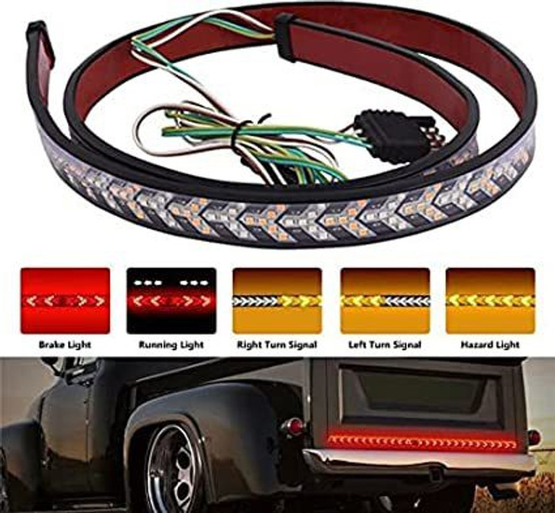 JMD GLOBAL SALES 1pc 100cm/40inch Car Red LED Tail Light Strip F Car Fancy Lights(Yellow)