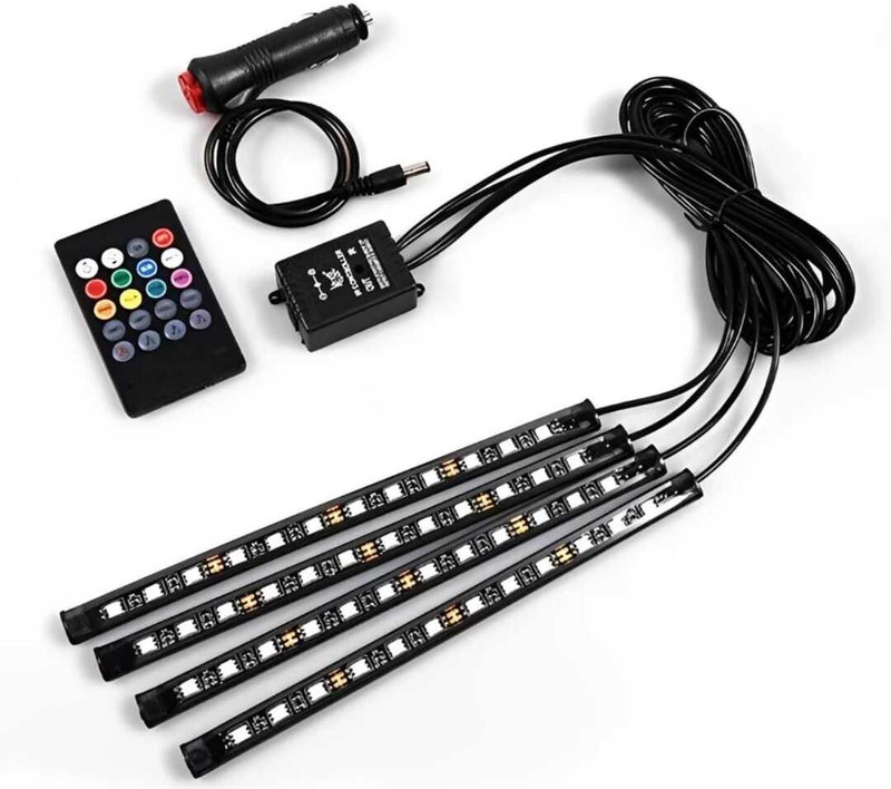 Mitchell Set of 4 12 Led Rgb Multicolour car atmosphere light Car Fancy Lights(Multicolor)