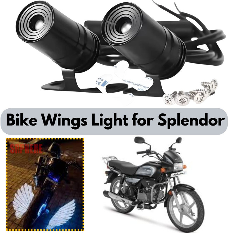 ENEMYT WG3_Bike Wing Light | Beautyfull Reflection | Super Reflection | For Splendor Car Fancy Lights(White)