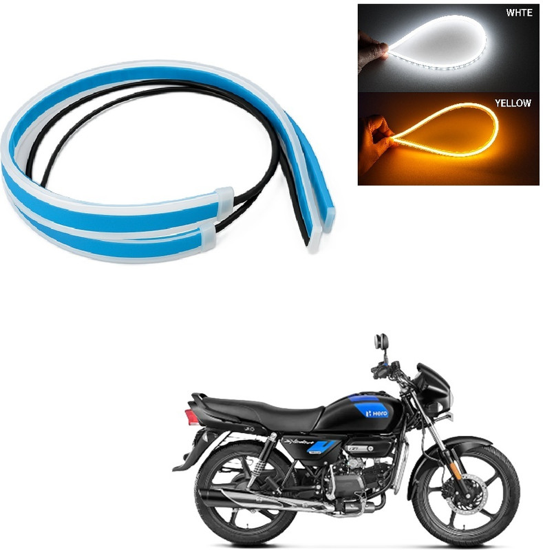 JMA TRADING Wheel Rim LED Light for SPLENDOR+ XTEC 2.0 & Other Use, Waterproof Flexible Car Fancy Lights(White, Blue)