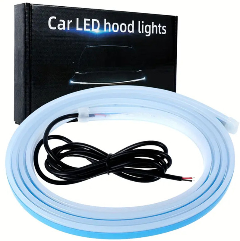 SONSOU Daytime Running Light 70 inch Bonnet Hood led white color LED DRL Car Fancy Lights(White)