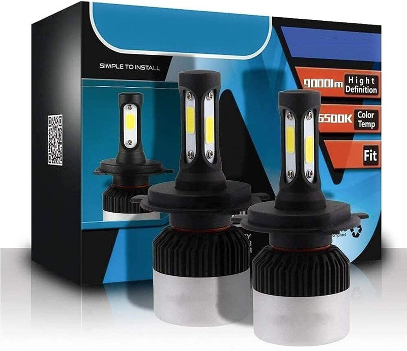 Air Wink Geniune H4 Hi/Lo 9000LM 6500K 72 W LED Automotive Headlight Bulbs Car Fancy Lights(White)