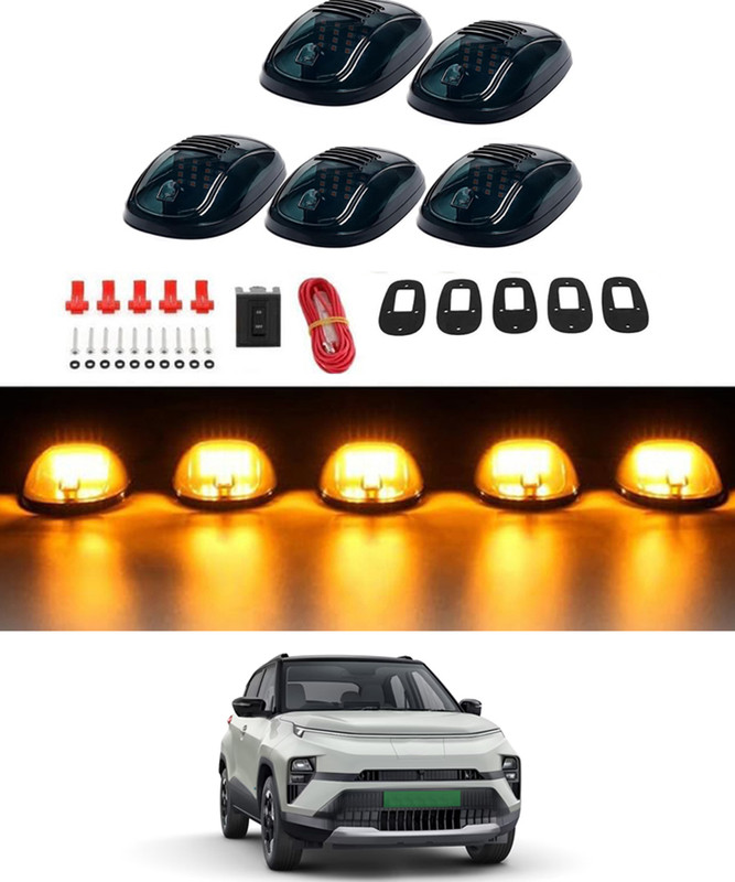 monolive Universal 12V Waterproof Amber Car Top Roof Mouse Shape Light-209 Car Fancy Lights(Yellow)