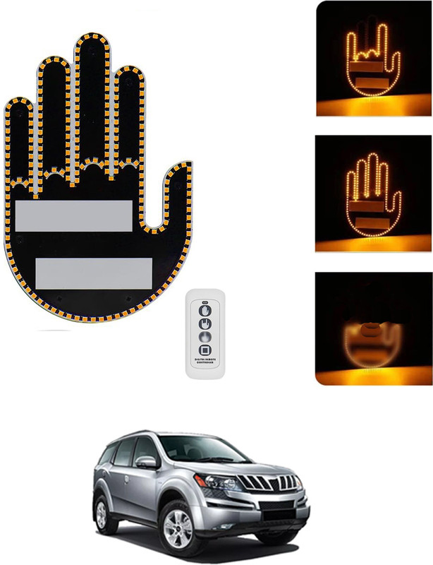AYW LED Light Universal Hand Gesture With Remote For Car Sign-321 Car Fancy Lights(Yellow)