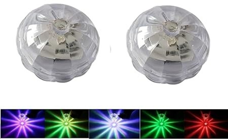 StrawHat Star Light DC 12V Multicolor Changing Light Multipurpose Use for Car,Bike 2Pcs Car Fancy Lights(Multicolor)