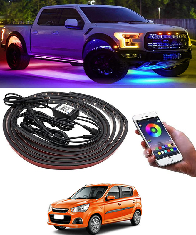 monolive Multicolor Shine Chassis Underglow Kit Wireless Remote/Phone Control For Car-13 Car Fancy Lights(Multicolor)
