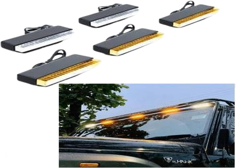 CAPITAL CAR EMPORIUM tylish Your Car with UFO Led Roof Marker Lights for Thar Car Fancy Lights(Yellow, White)